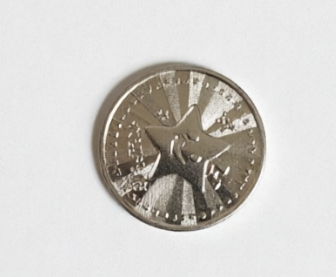 Stainless steel airplane star pattern token